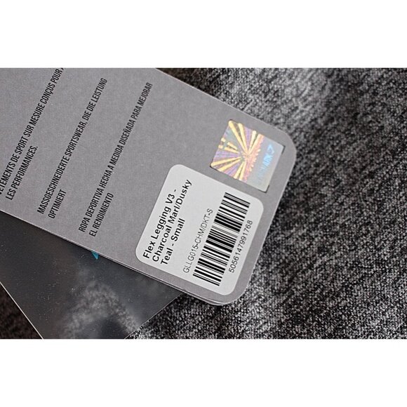 New with Tags - Gymshark Women's Flex Leggings V3 in Charcoal Marl/Teal - Small - Picture 4 of 7